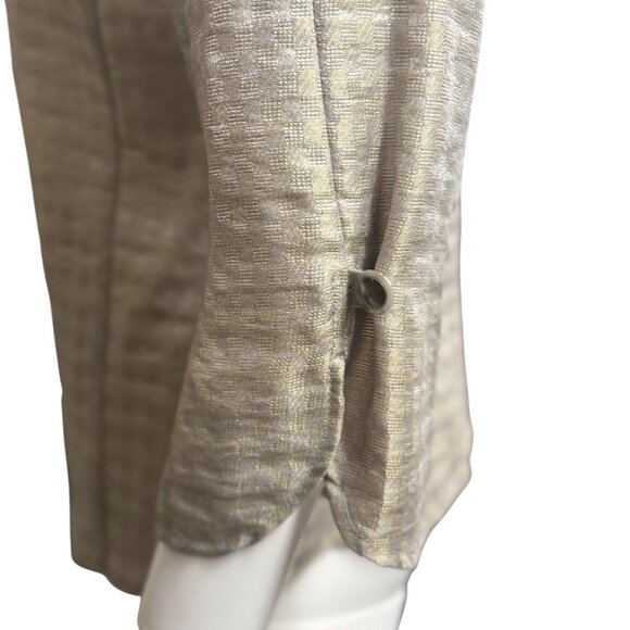 Armani Collezioni Womens Textured Gold Button-Up Blazer Size 8 3/4 Sleeves Italy - Picture 5 of 9